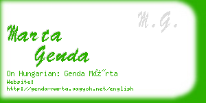marta genda business card
